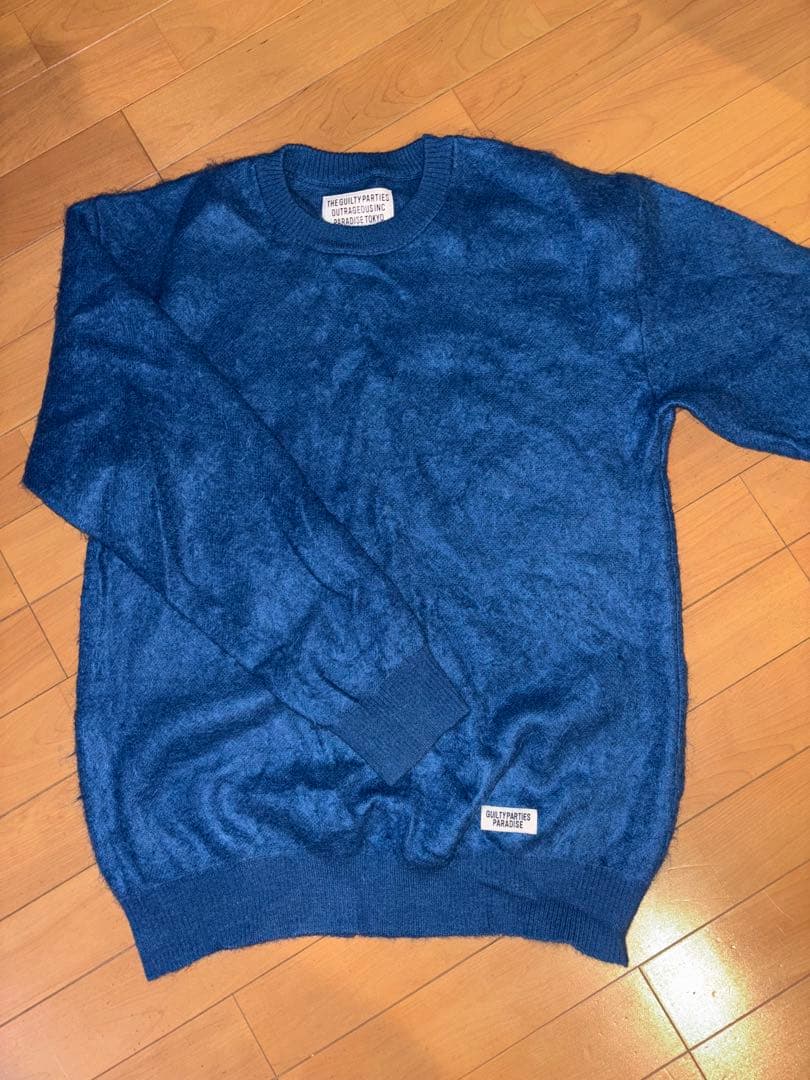 WACKOMARIA モヘアニット 青