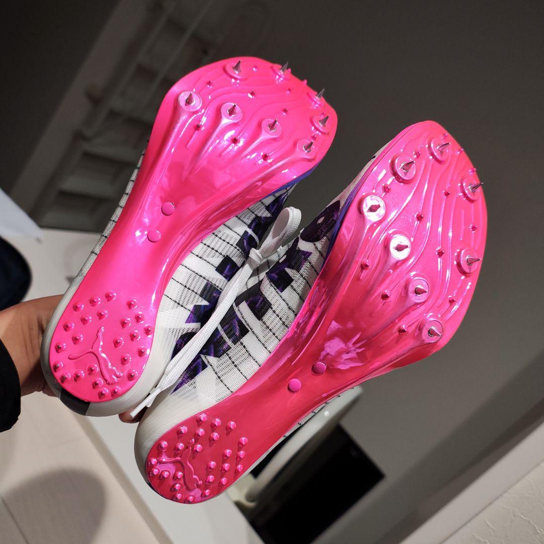 1*様 Puma スパイクシューズ ホワイト/ブラック/ピンク