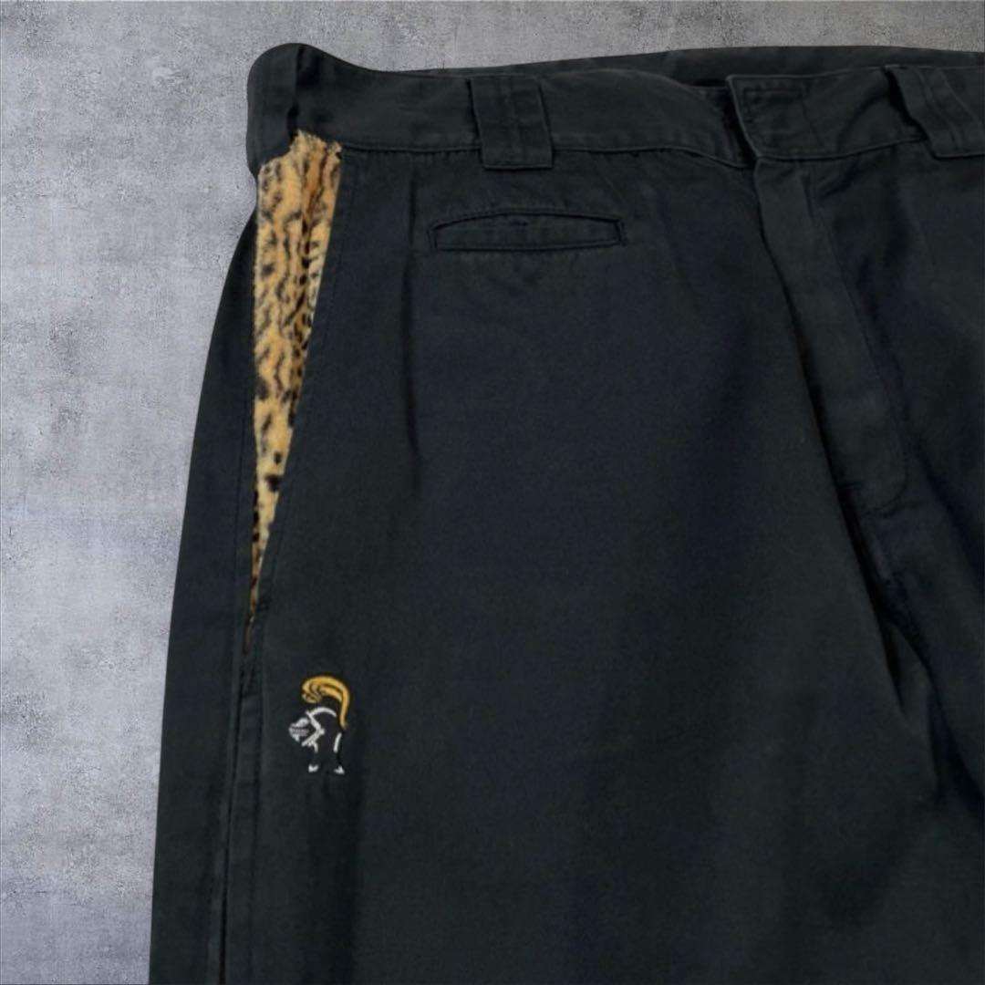 希少✨NEIGHBORHOOD レオパード切替 チノパン ブラック L