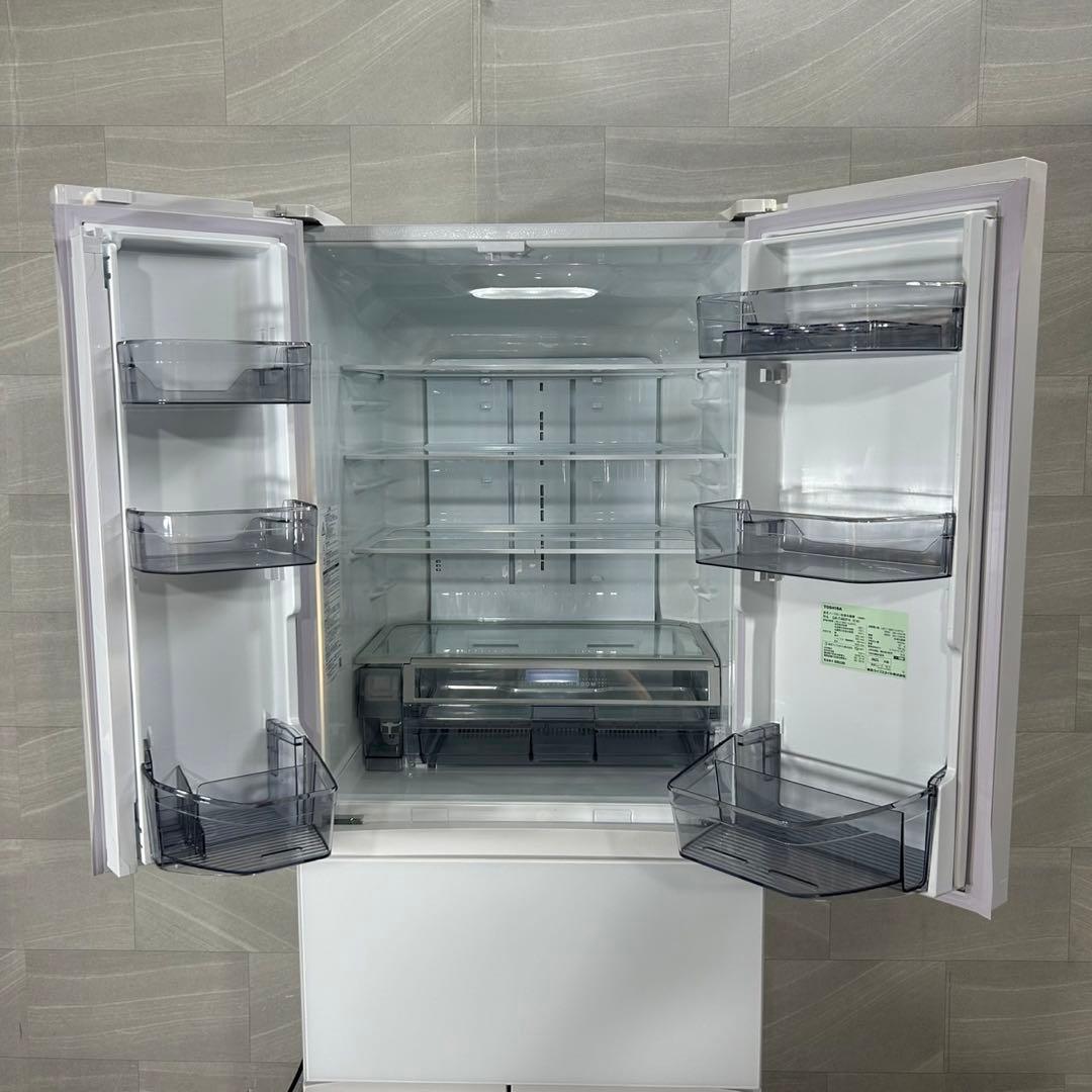TOSHIBA 462L 大型冷蔵庫 6ドア 観音開き 2021年 d4353
