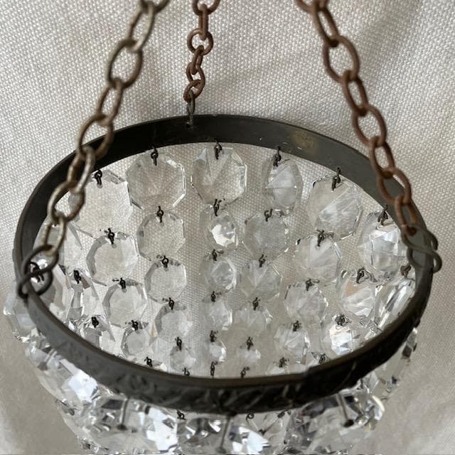 フランスアンティーク◆バッグシャンデリア小さめ＃雅姫さん家具ミラー棚オクトゴナル