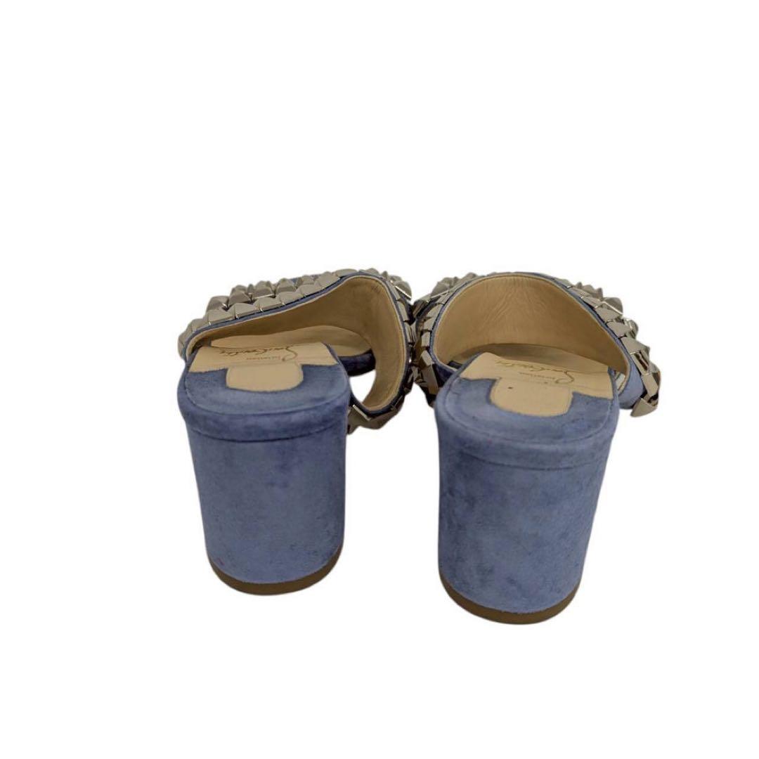 Christian Louboutin ルブタン スタッズサンダル ブルー 38