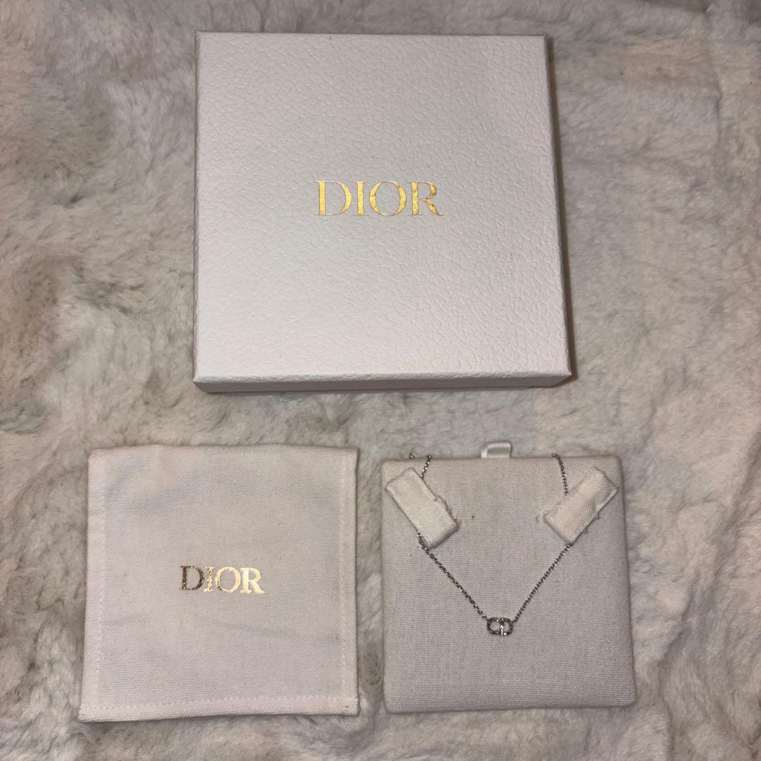 【即発送】Dior シルバー CDロゴネックレス