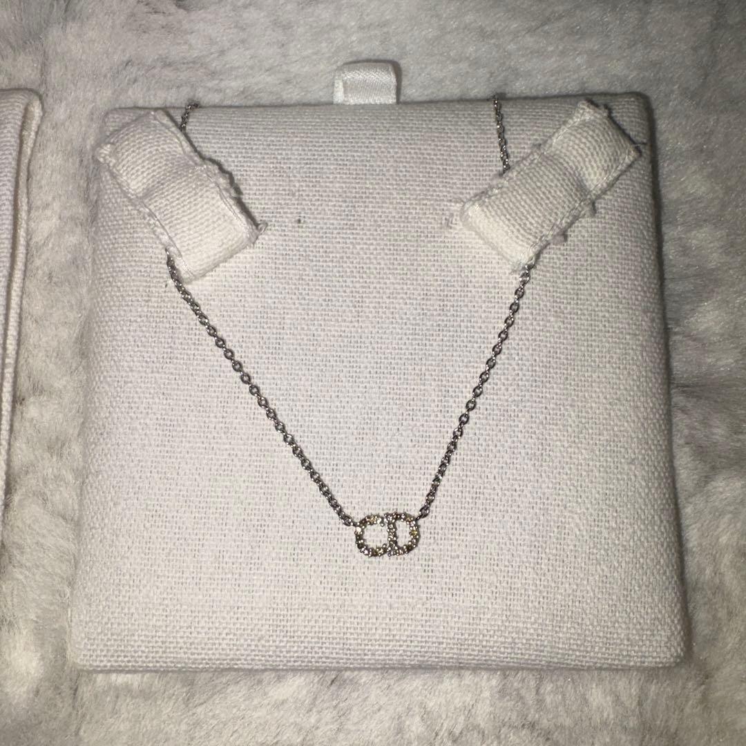 【即発送】Dior シルバー CDロゴネックレス