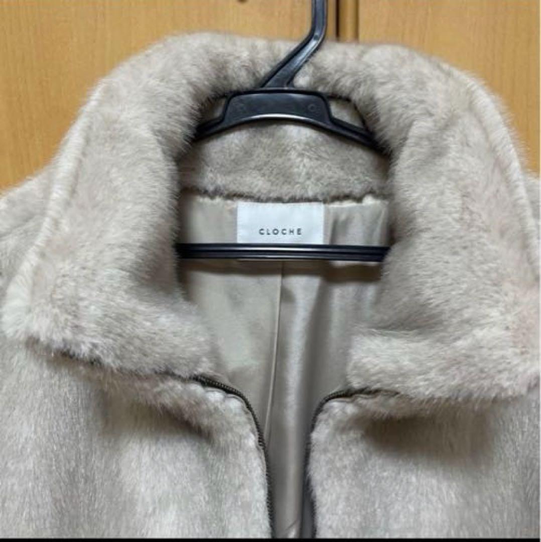 【新品】CLOCHEフェイクファーベスト