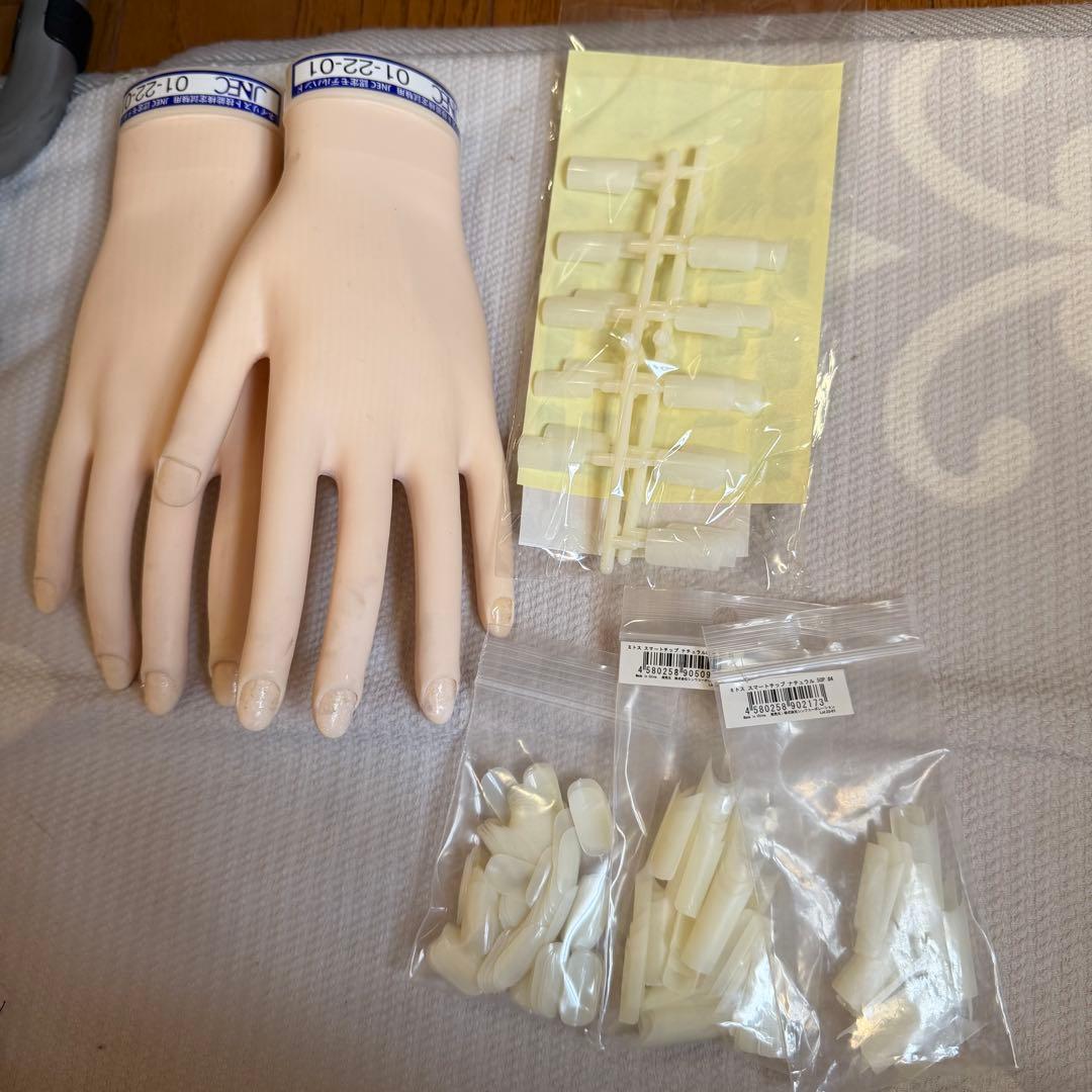 【箱無し】ネイリスト技能検定試験 JNEC認定モデルハンド 公式チップ付き