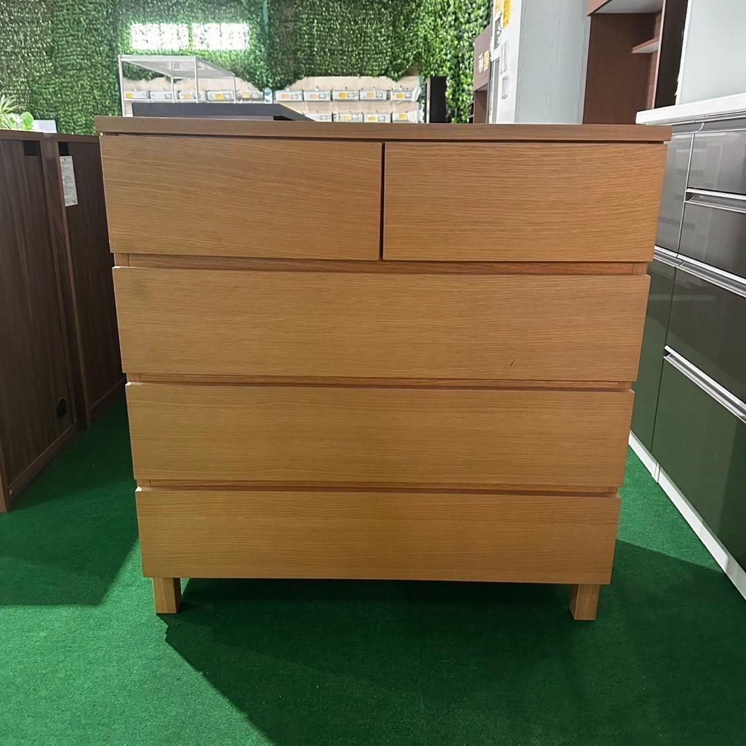 無印良品 木製チェスト４段 収納 ナチュラル 家具 B107