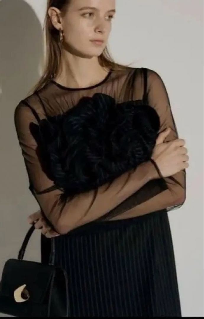 スーツ・フォーマル・ドレス Wavy frill bustier stripedress (LE'RURE)