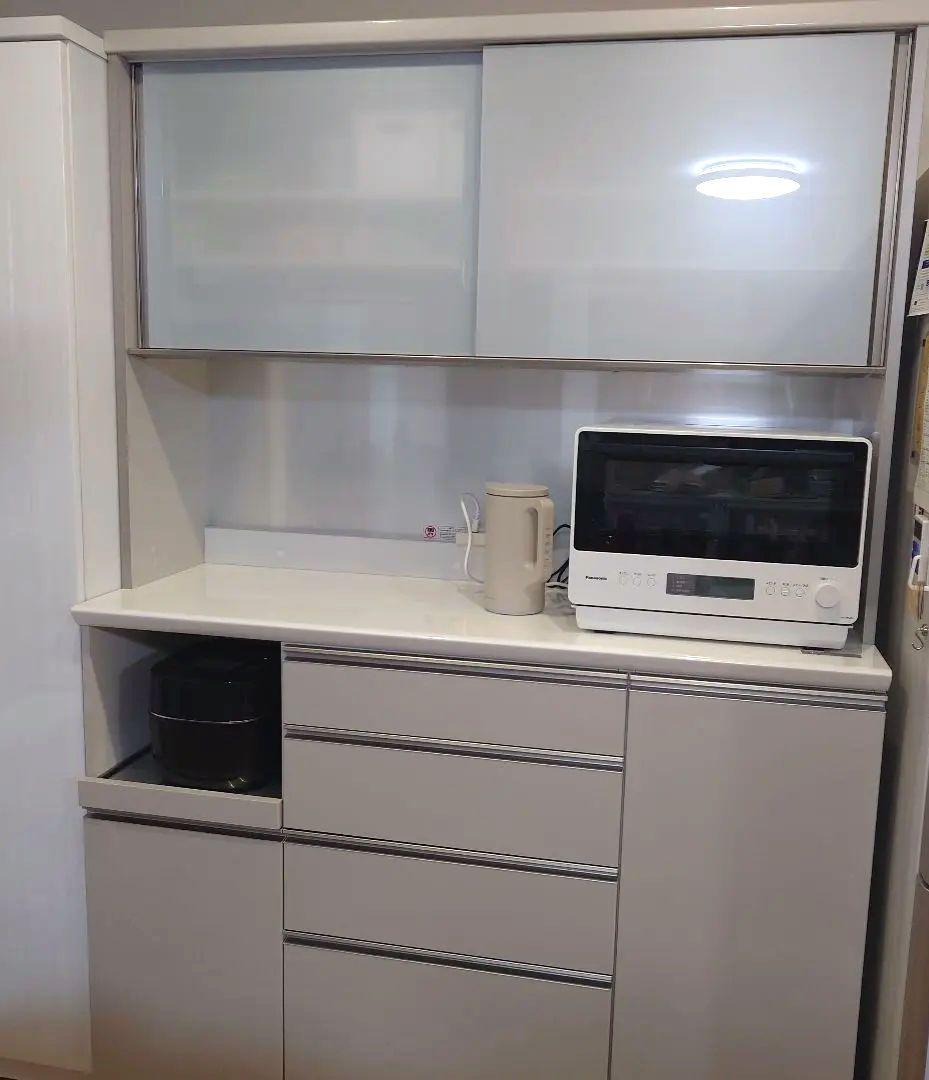 美品 ★ Pamouna ★ 食器棚 シルキーアッシュ 幅140cm ハイタイプ