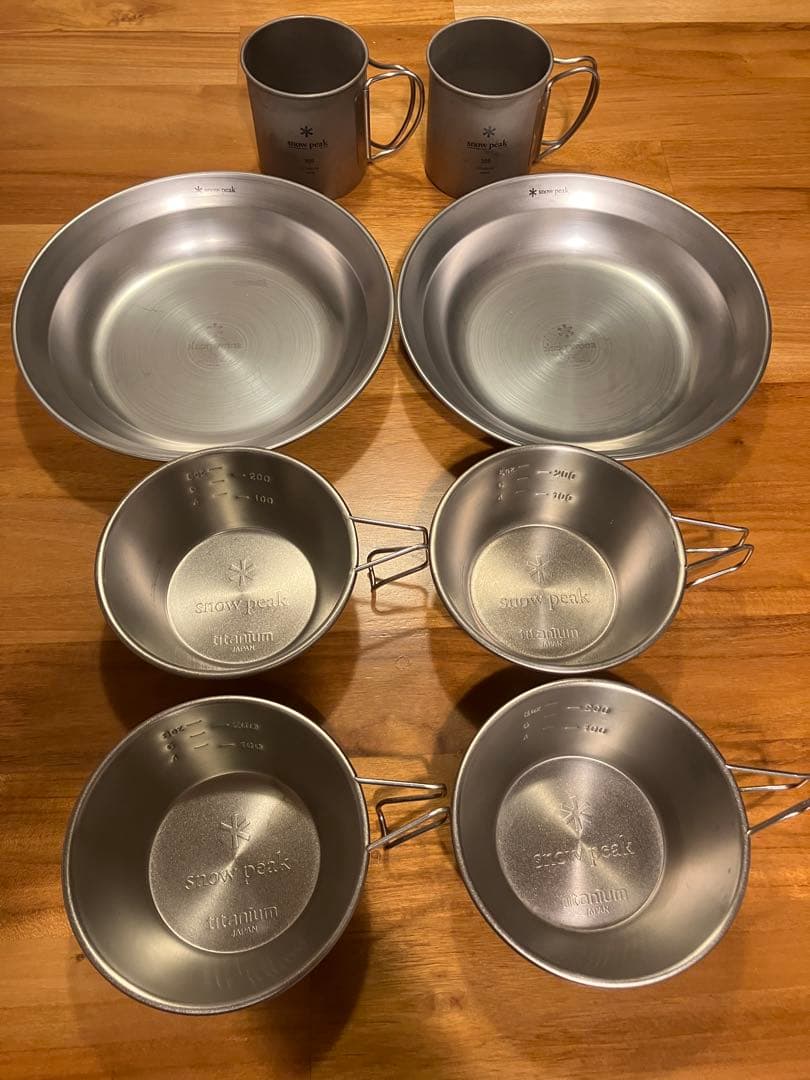 【超美品】スノーピーク（チタンマグ300/シェラカップ/テーブルウェアボウルL）