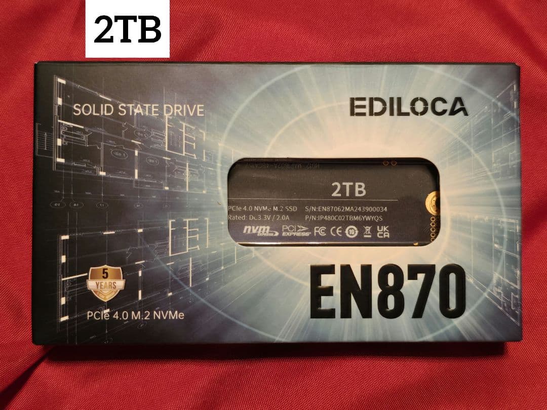 D*e様 新品 2TB SDD EDILOCA EN870 PCIe 4.0 N
