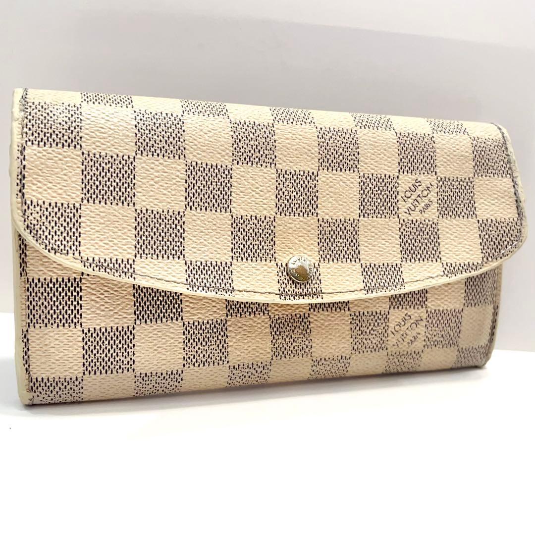 ルイヴィトン ポルトフォイユ エミリー ダミエ アズール 長財布 N63021