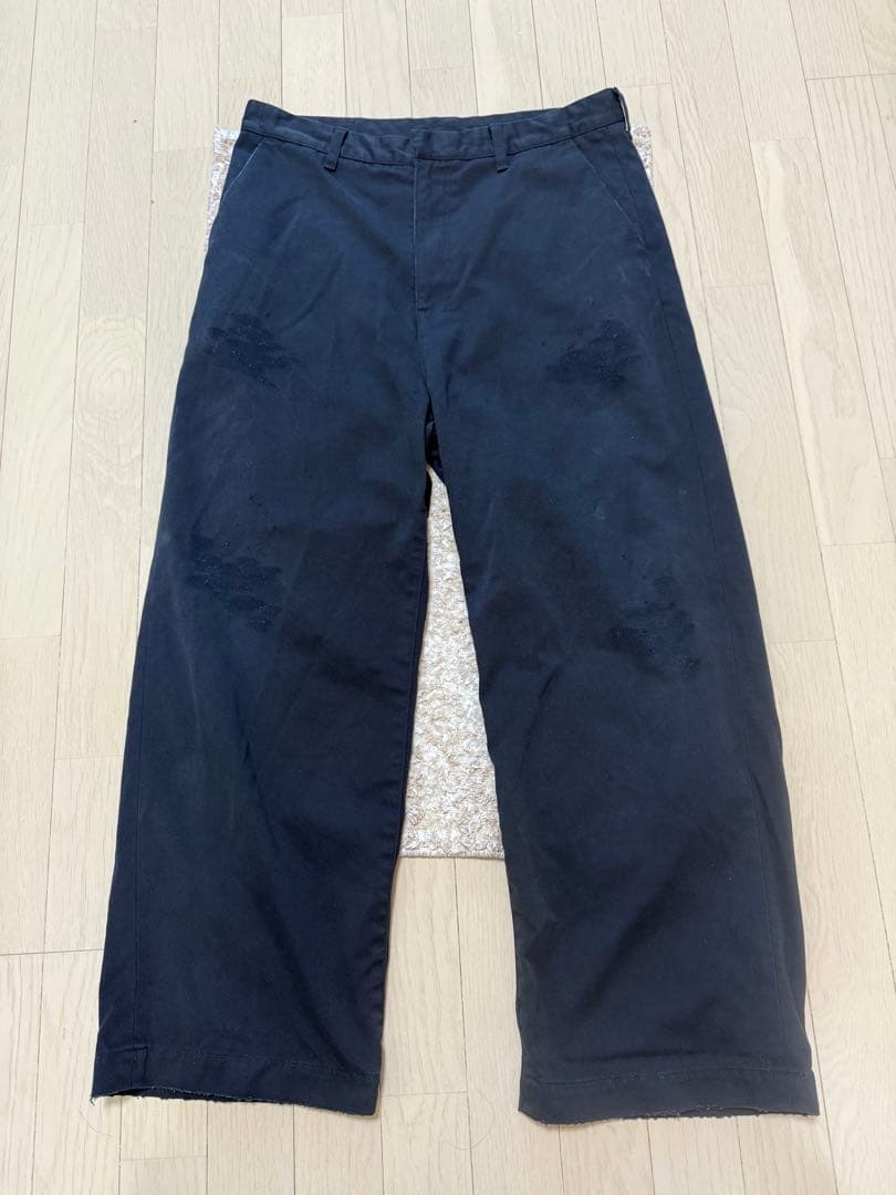 【中古】ancellm✖️wism WIDE CHINO PANTS 黒 2