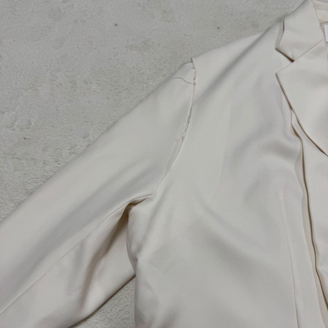 美品 セイト 大森元貴 カットオフ セミダブル タック テーラードジャケット 白