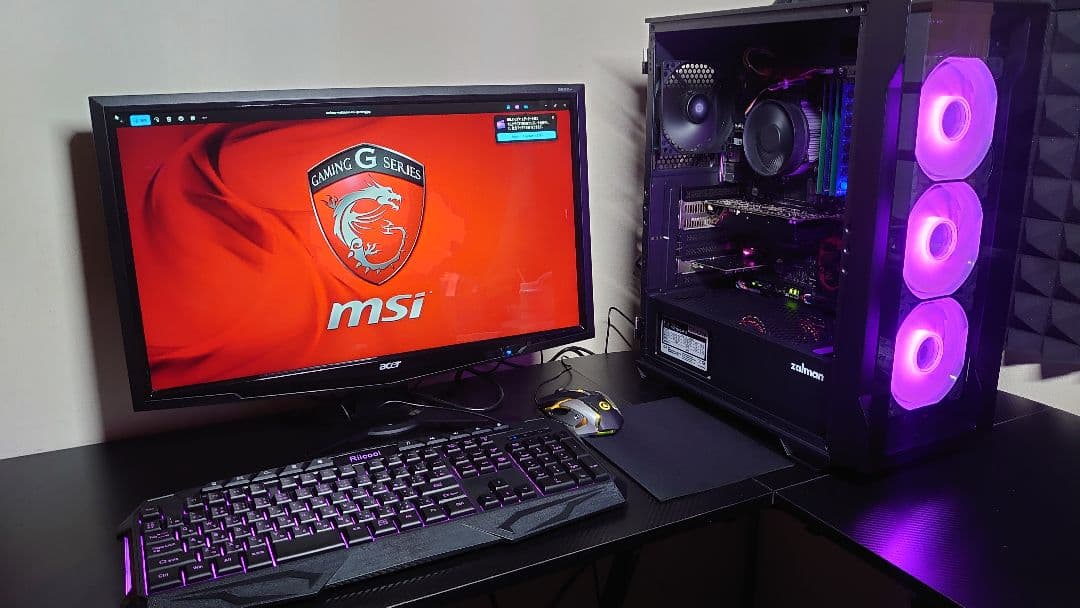 ゲーミングPCフルセット i7 GTX1050ti 16GB SSD256GB