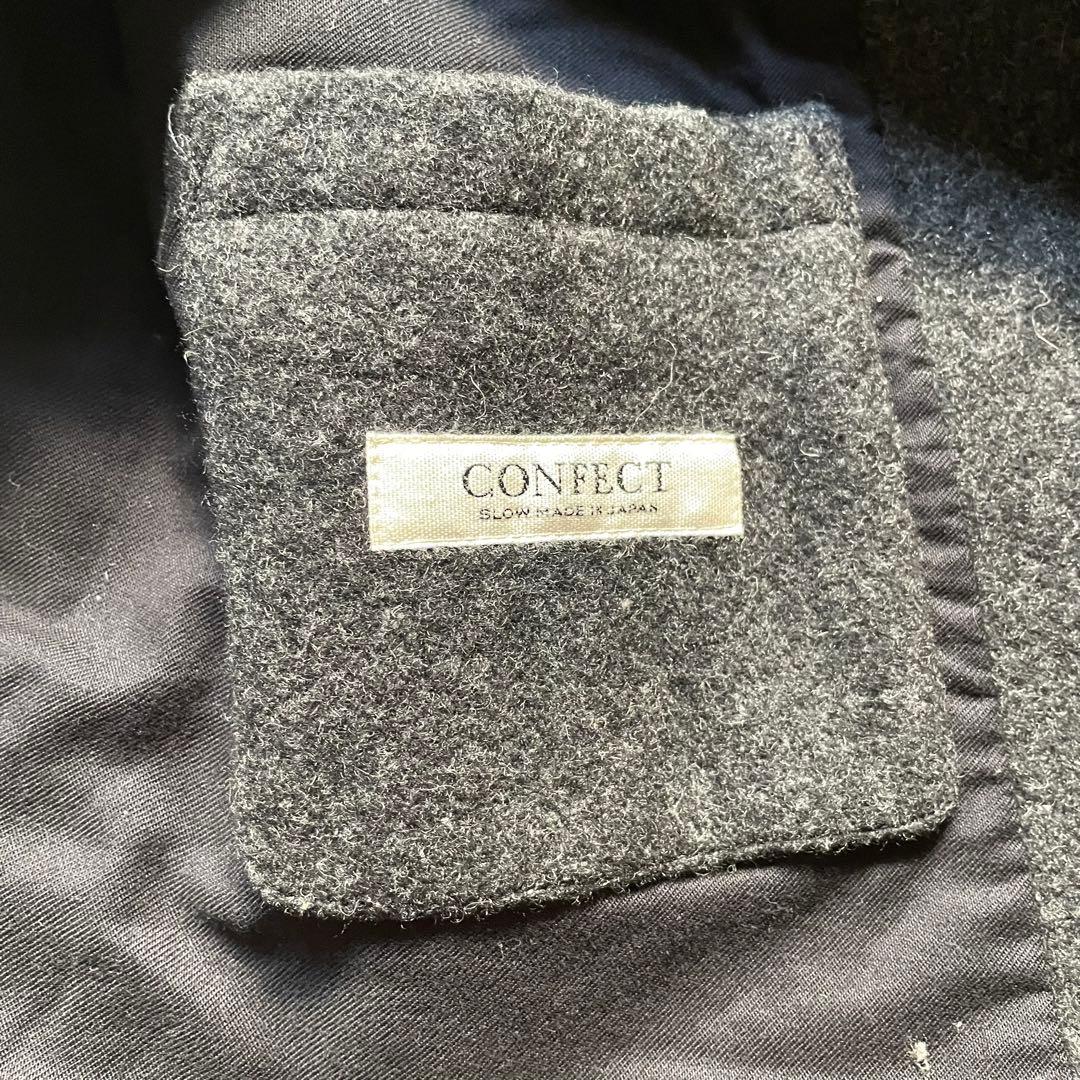 confect ウールモッサークルーネックベスト　グレー　チャコール　サイズ4