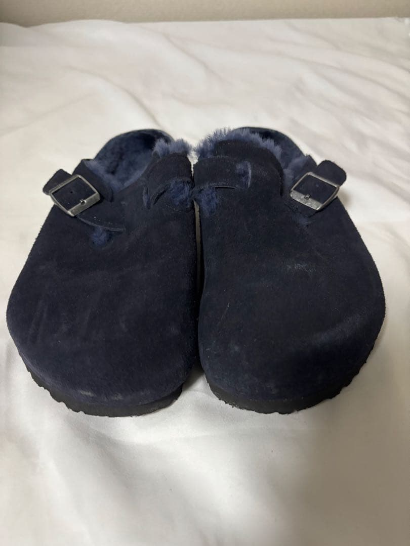 ビルケンシュトック ボストン シアリング ボア ネイビー 40 26センチ