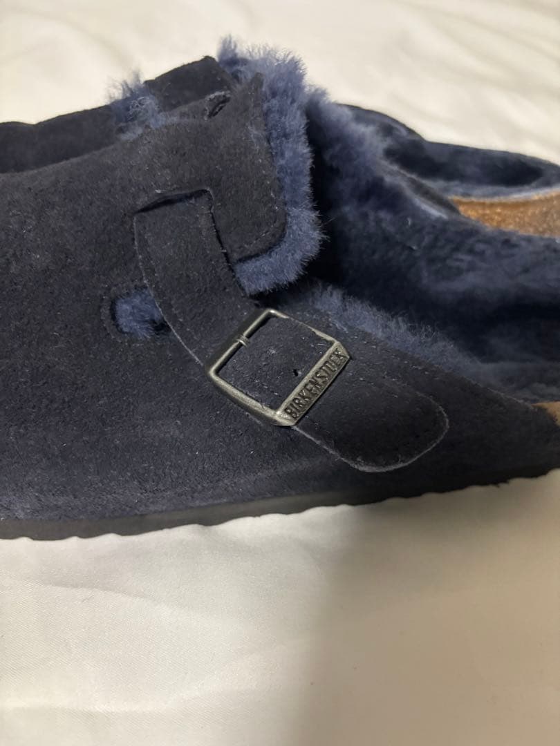 ビルケンシュトック ボストン シアリング ボア ネイビー 40 26センチ