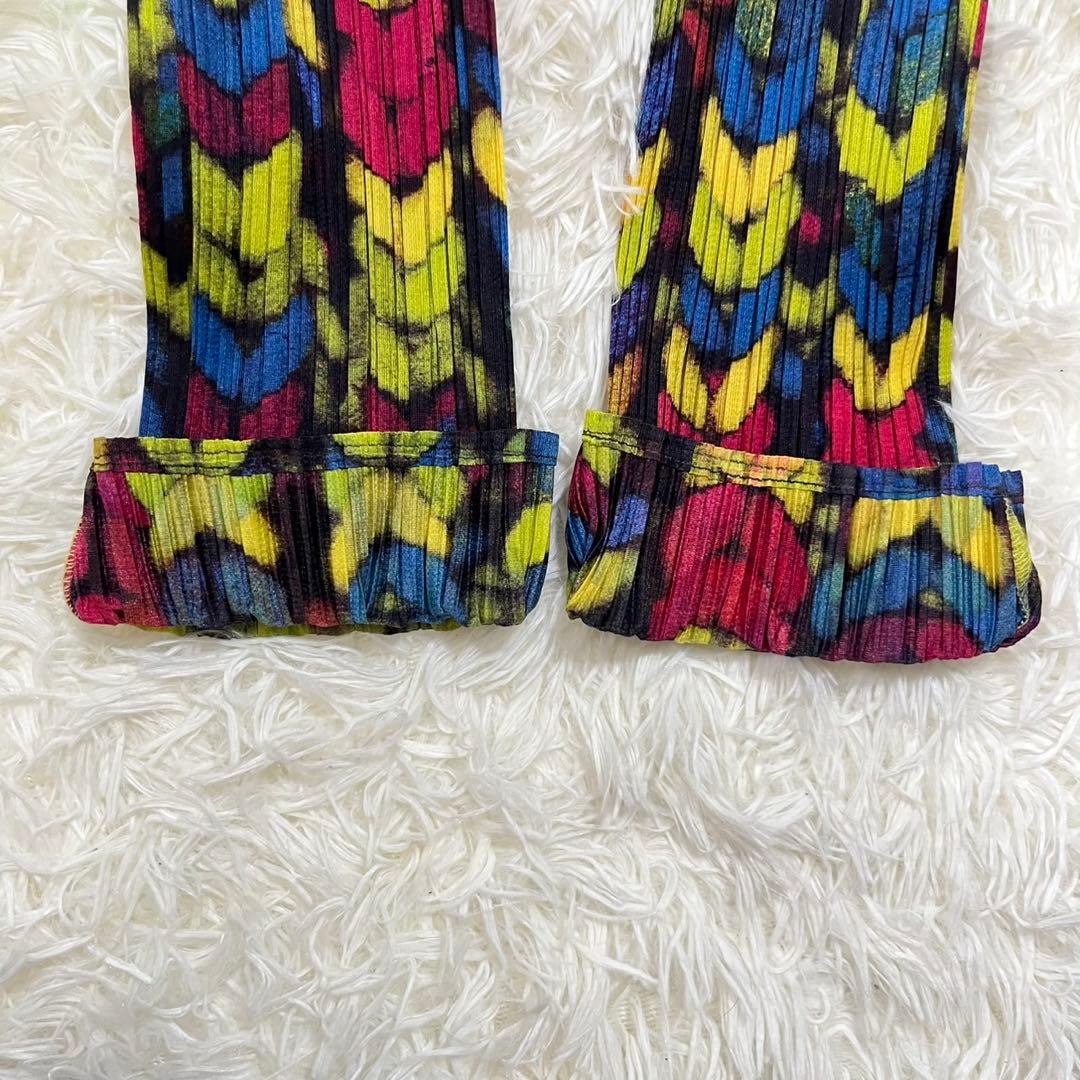 PLEATS PLEASE ISSEY MIYAKE 長袖ブラウス　マルチカラー