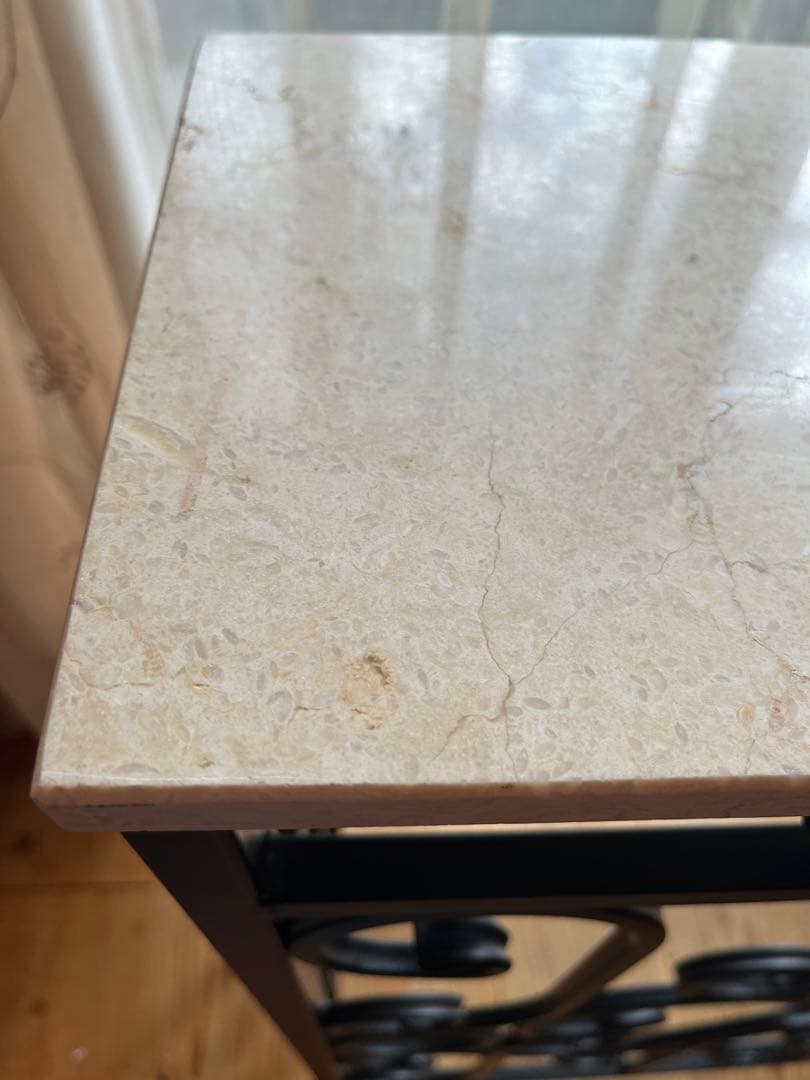 大理石アイアンコンソール