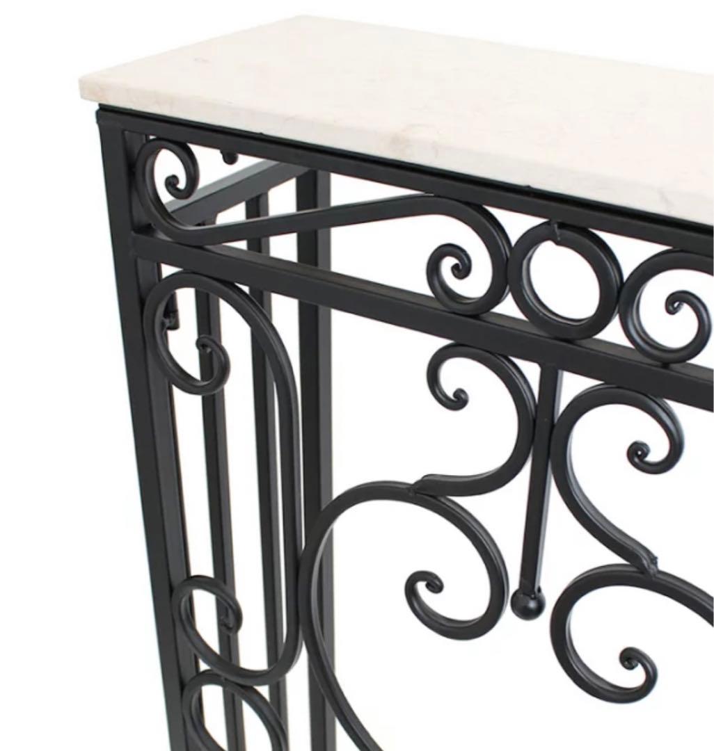 大理石アイアンコンソール