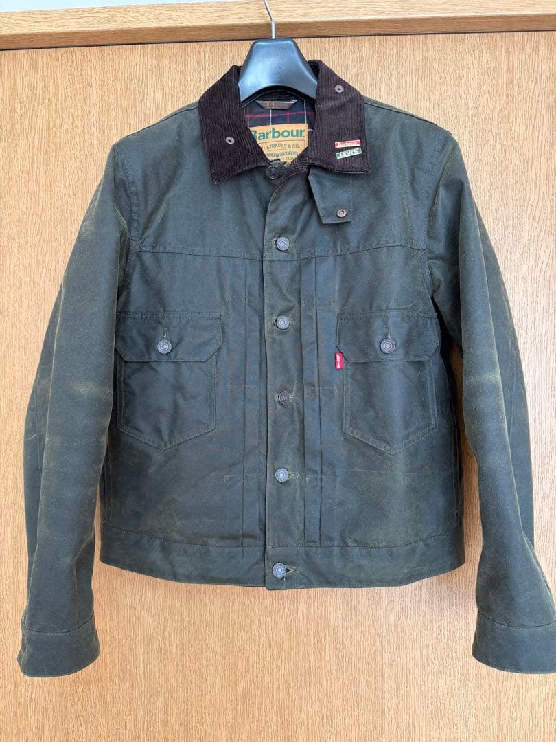 Levi’s Barbour Type2 ワックス トラッカー ジャケット S