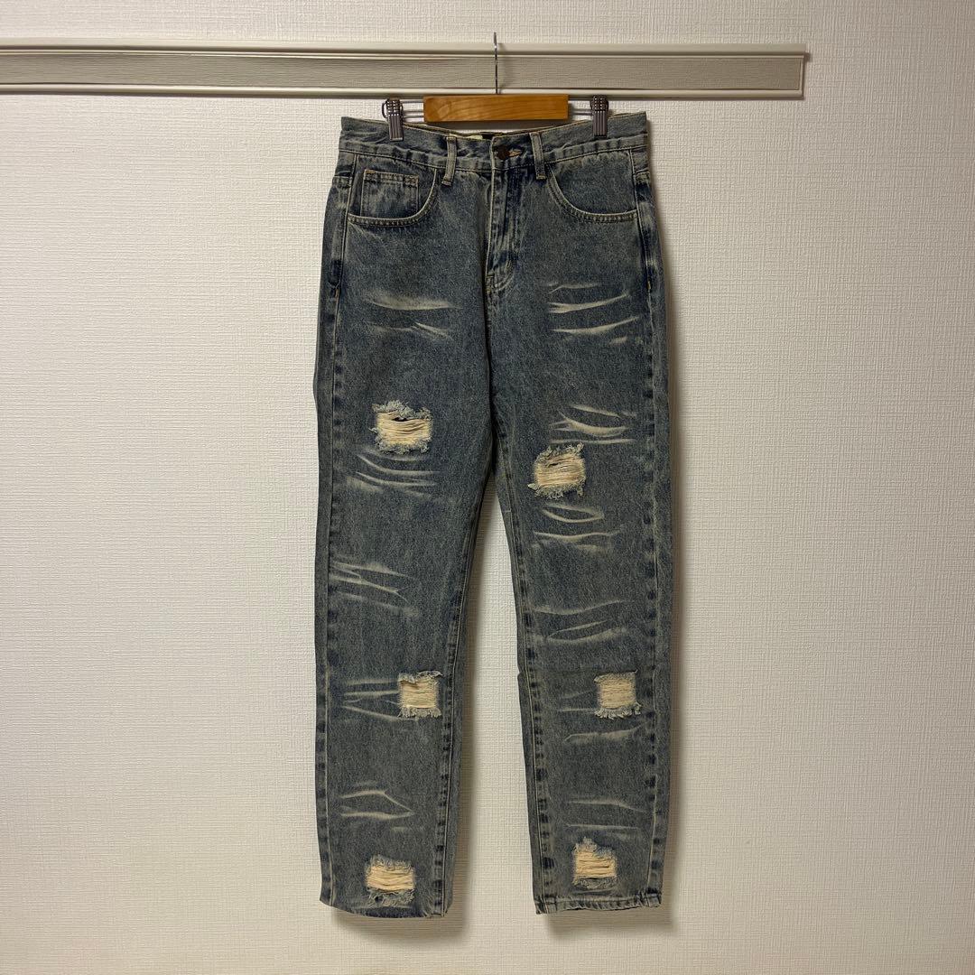 【極美品】 HELLSTAR ダメージ デニムパンツ