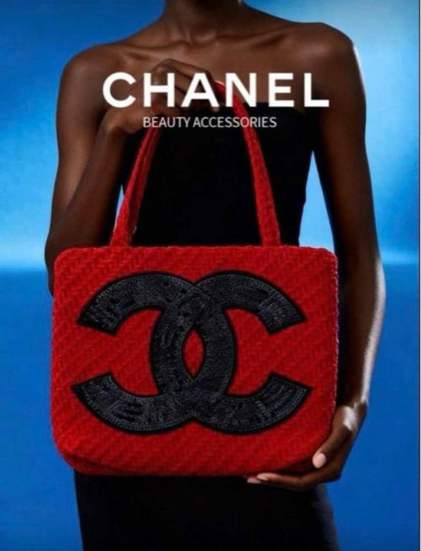 お値下げ中❗️CHANEL ノベルティトートバッグ ビッグココマーク レッド