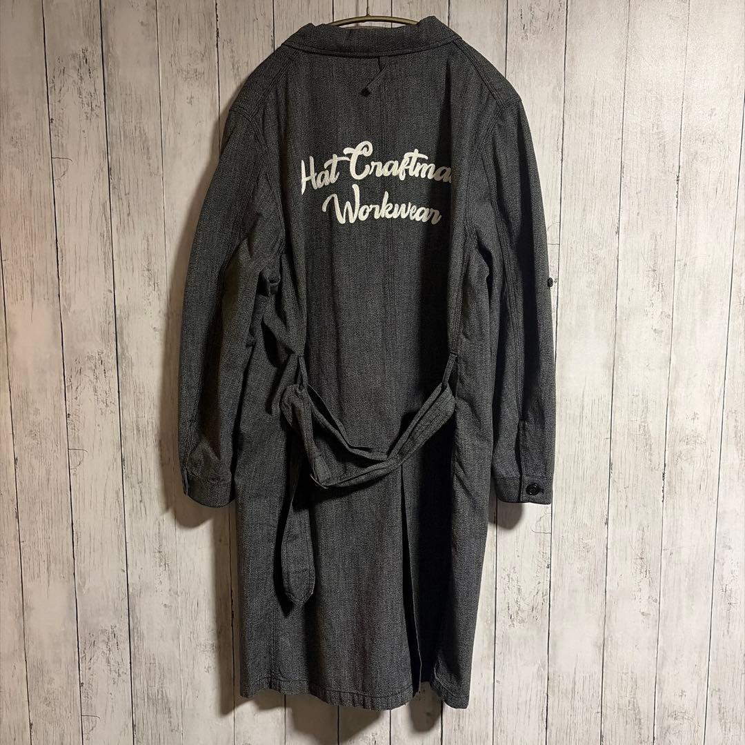 Mr.FATMAN ショップコート　ブラックシャンブレー