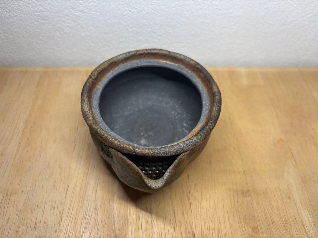 67.備前焼 宝瓶 登り窯 ザクロ 柘榴 ざくろ 手びねり 急須