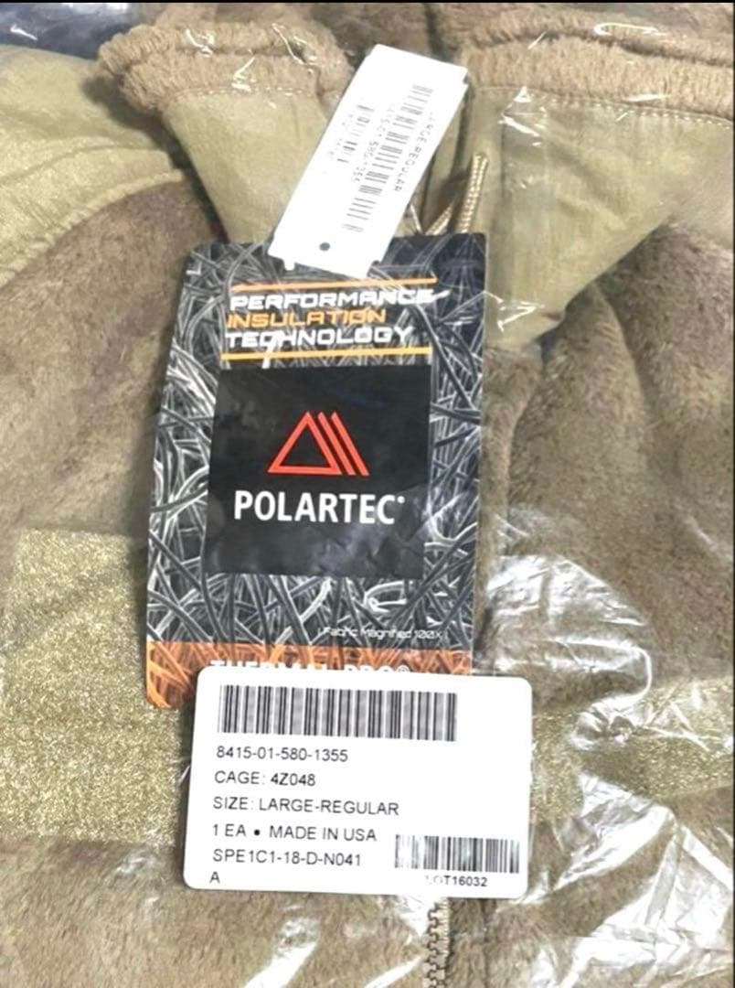 米軍実物 未使用品ECWCS LEVEL3 ポーラテック フリース Lサイズ