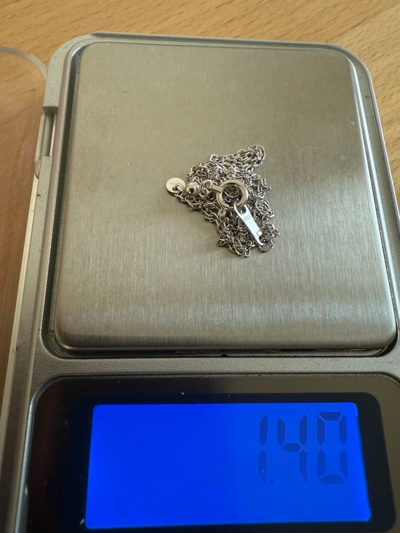 K18WG ゴールド スネークチェーン ネックレス1.4g