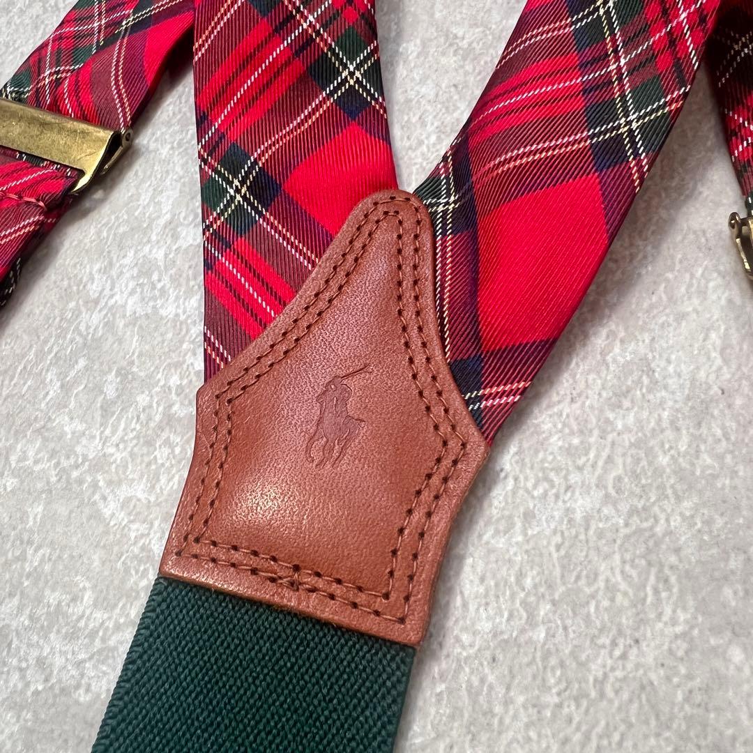 【極美品】ポロラルフローレン USA製 サスペンダー タータンチェック