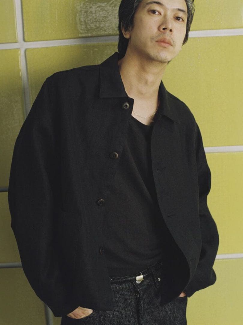 ジャケット・アウター LINEN CROPPED CHORE JACKET