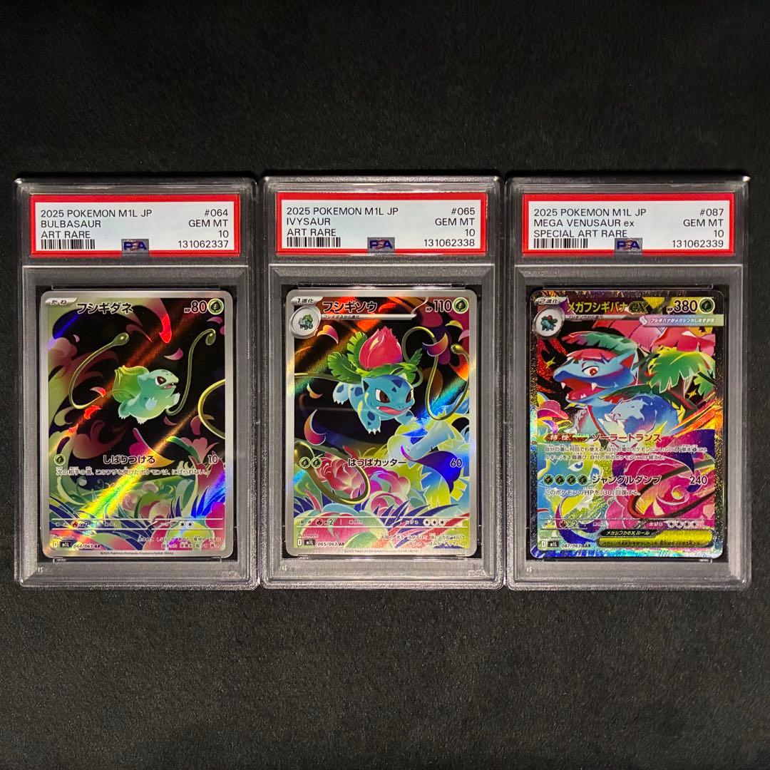 【PSA10 3連番】メガフシギバナex フシギソウ フシギダネ SAR AR