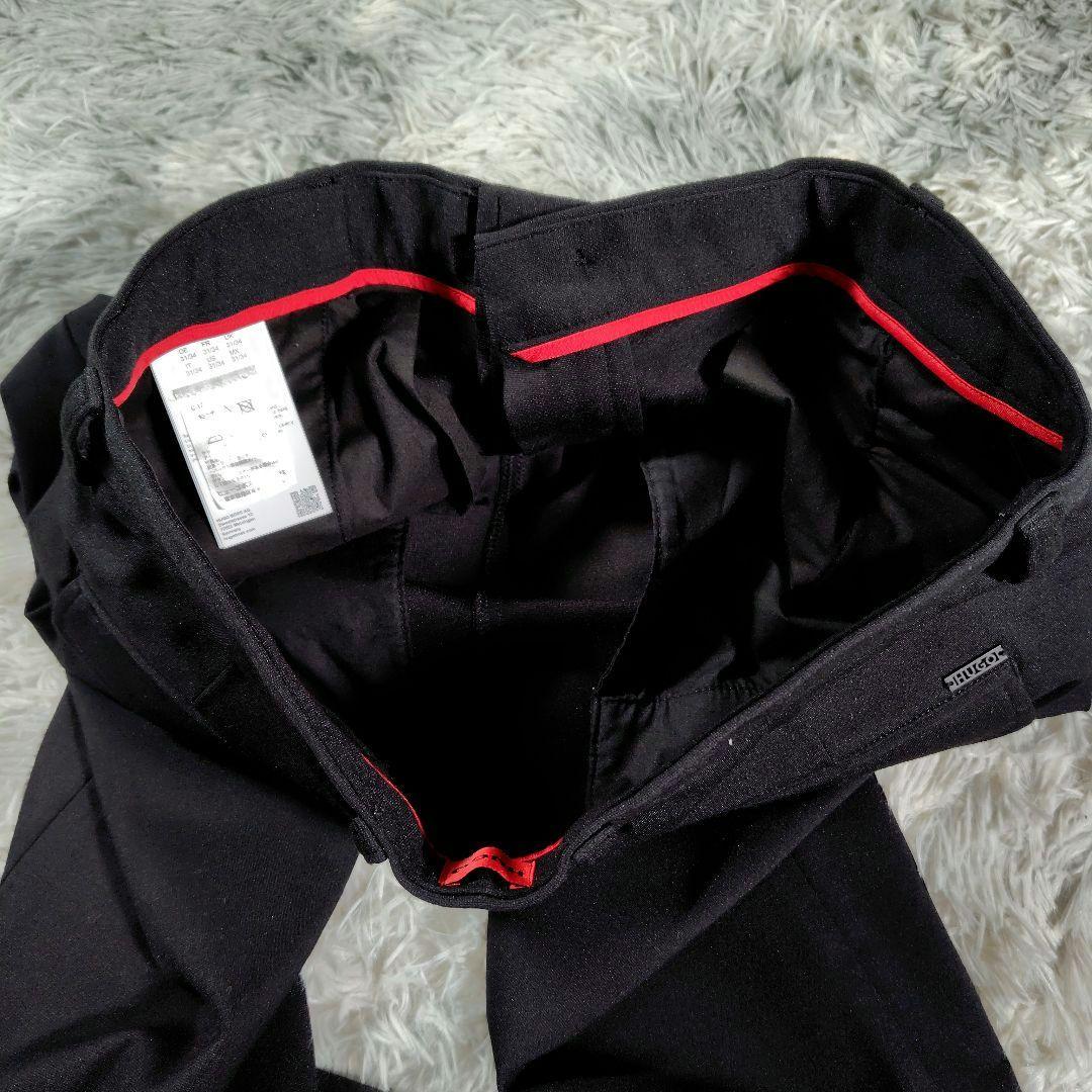 美品✨ヒューゴ　トラベルスーツ　セットアップ　スーパーフレックス　ストレッチ　黒
