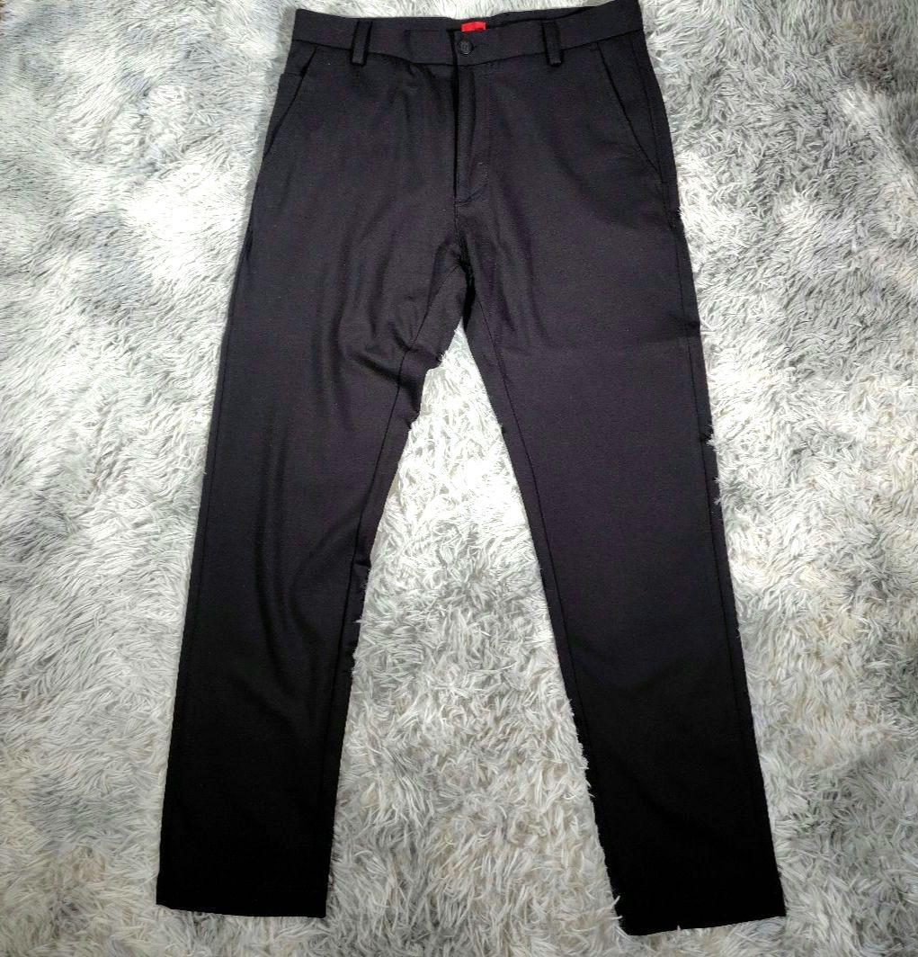 美品✨ヒューゴ　トラベルスーツ　セットアップ　スーパーフレックス　ストレッチ　黒