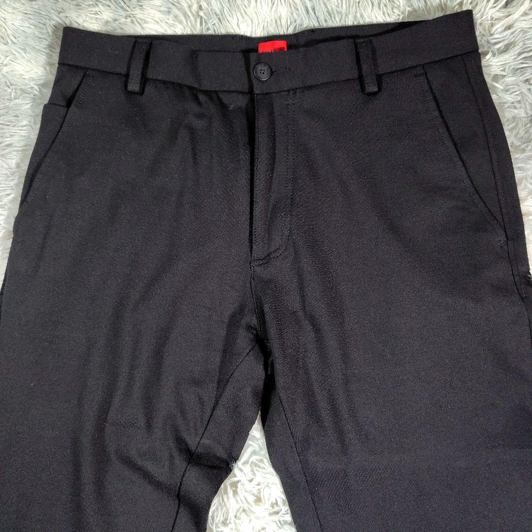 美品✨ヒューゴ　トラベルスーツ　セットアップ　スーパーフレックス　ストレッチ　黒