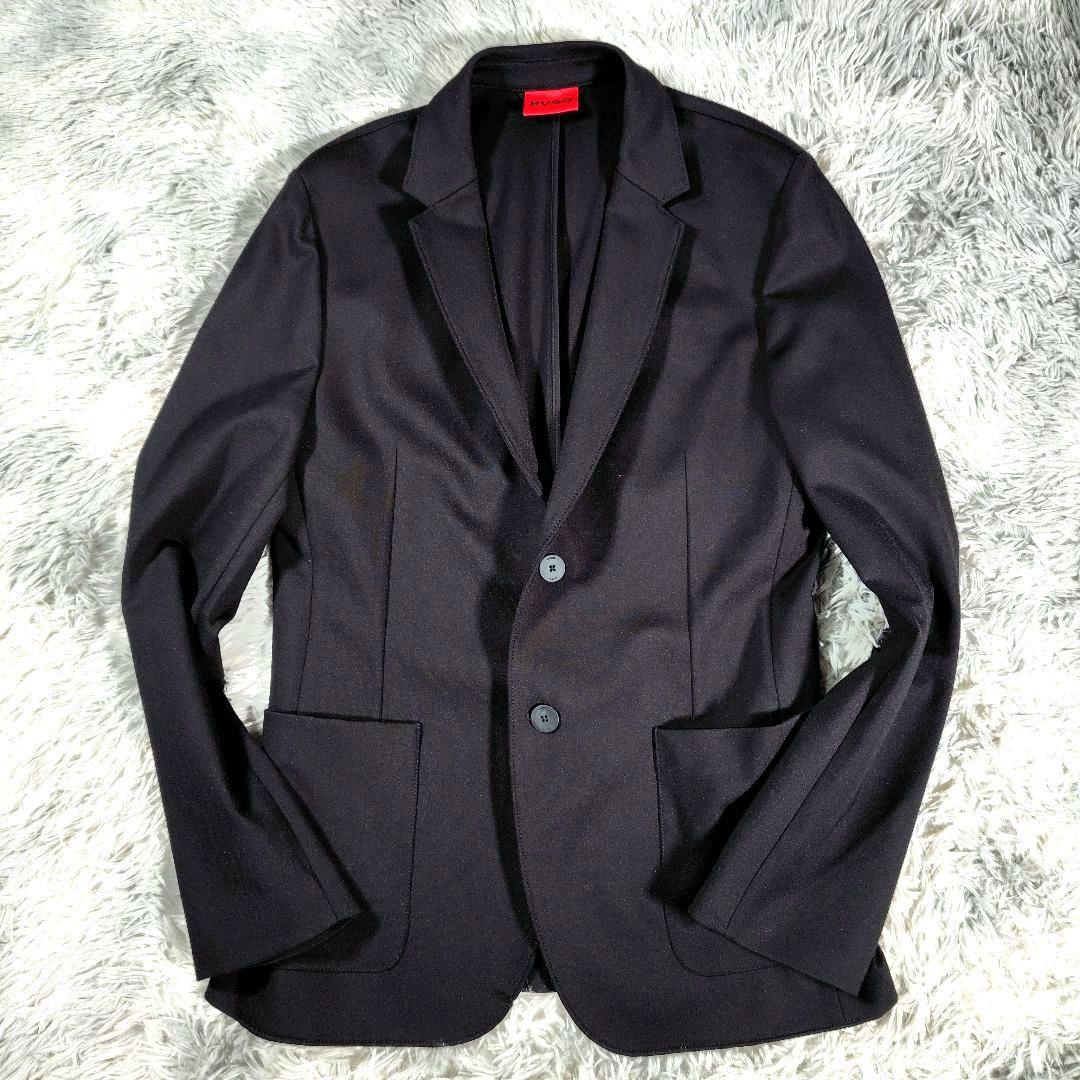 美品✨ヒューゴ　トラベルスーツ　セットアップ　スーパーフレックス　ストレッチ　黒
