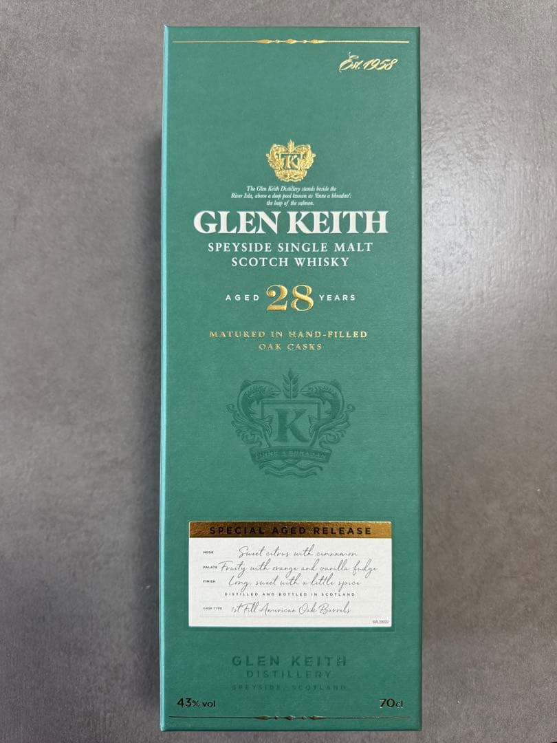 ま*さ様 新品未開封 グレンキース 28年 シングルモルトウイスキー 700m