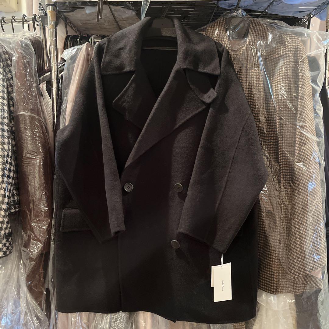 新品未使用 Mila Owen 衿ストラップハーフ丈リバーPコート