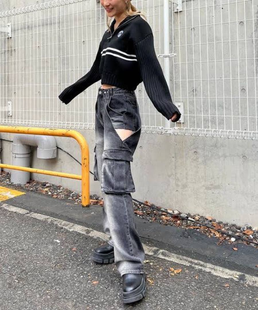 y*様 SPIRALGIRLスパイラルガール　2WAYカーゴオーバーダイデニム