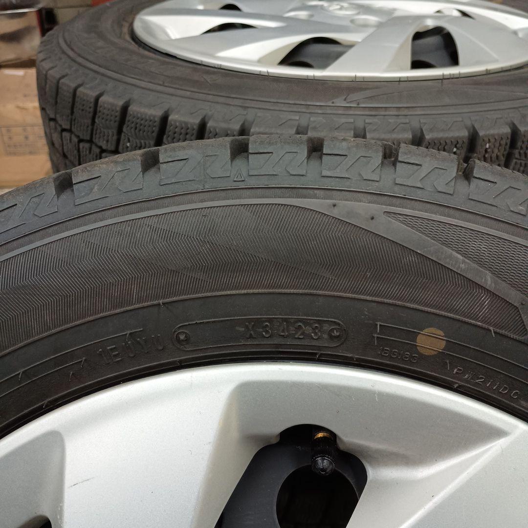 175 65R15 ダンロップ WM02 2023年 アクア純正ホイール付 4本