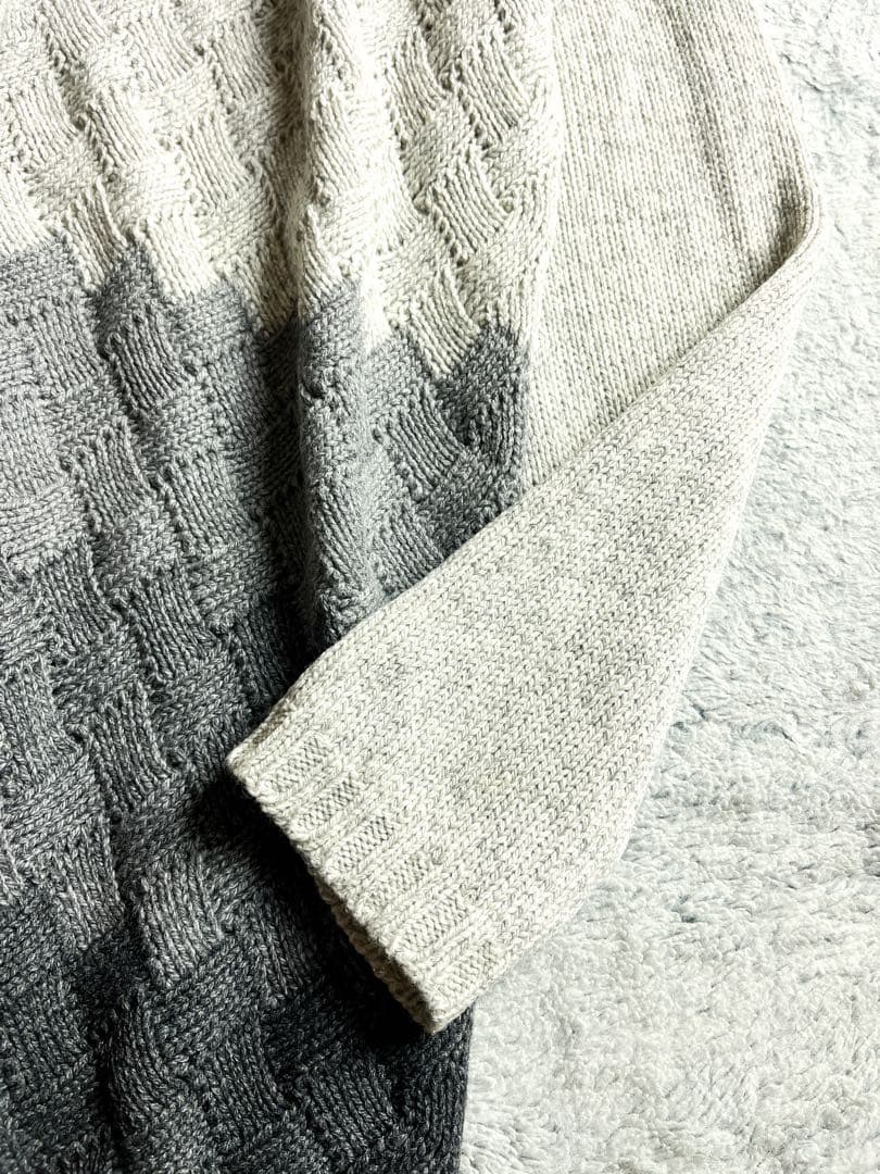 【Max Mara】カシミヤ混 ジャガードニット グラデーションコーディガン