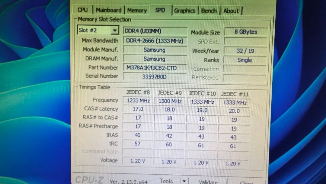 DDR4 8GBx4枚 32GB pc4-2666V 動作確認済み ⑧