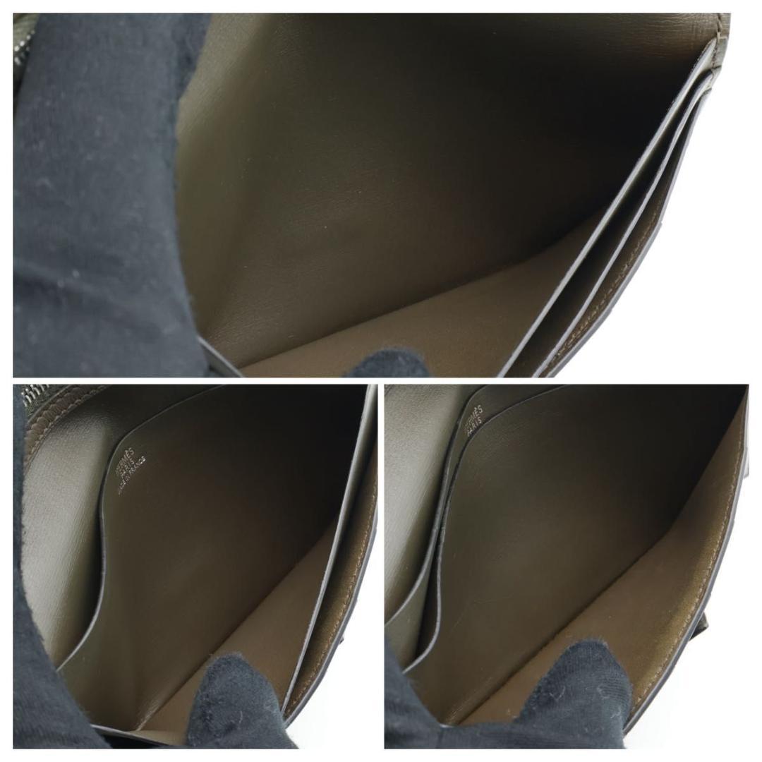 【極美品】HERMES ベアンクラシック ボックスカーフ　モカ系　長財布