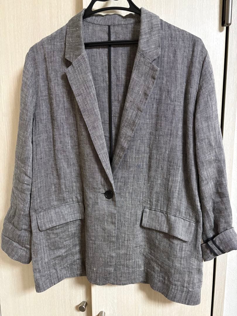 Spick and Span リネンエアリージャケット　グレー　38