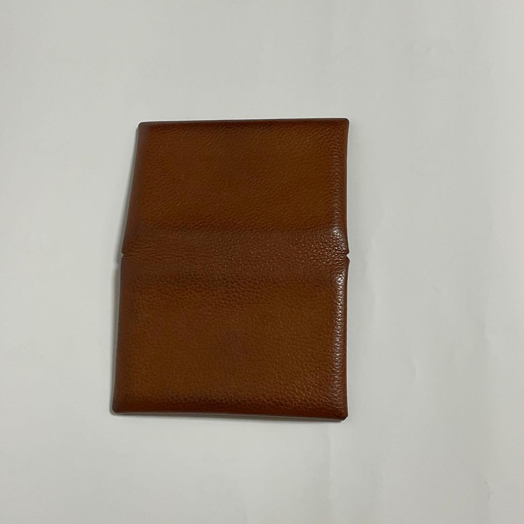 エルメス　名刺、カードケース　ブラウン