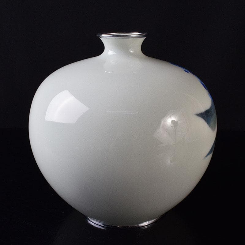 七宝焼　安藤七宝店　紫陽花文壺　花瓶　V　R8239H