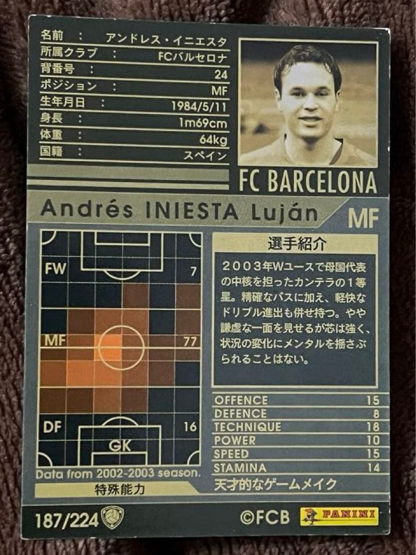 ⚠️超希少⚠️アンドレス・イニエスタ FCバルセロナ